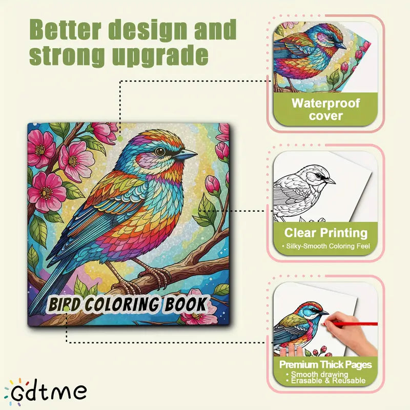 Bird coloring book värityskirja