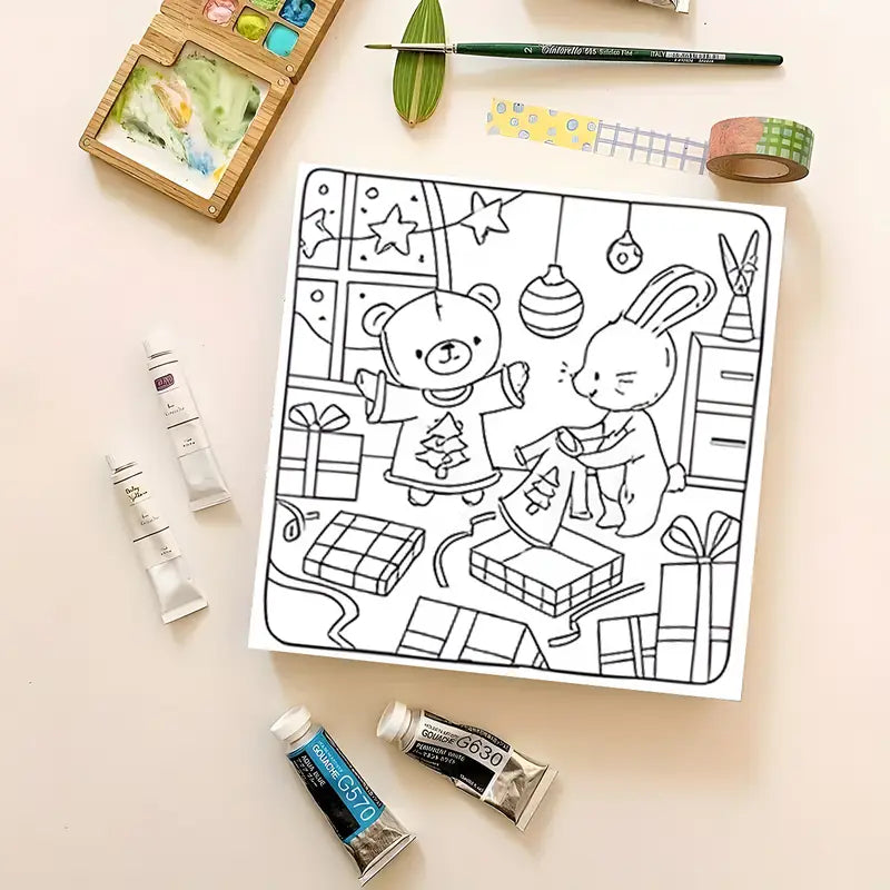 Christmas hygge coloring book värityskirja