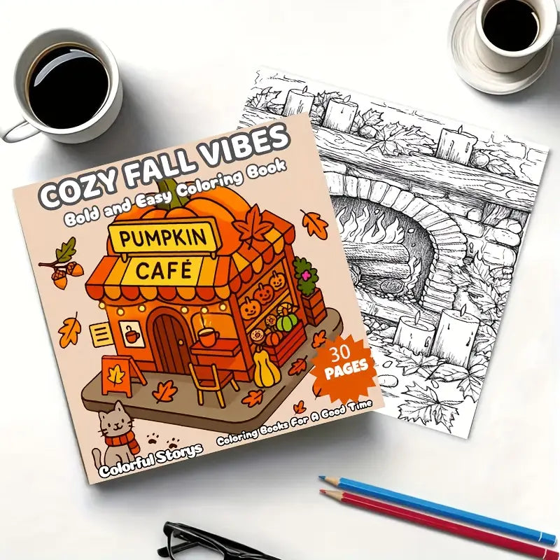 Cozy fall vibes coloring book värityskirja