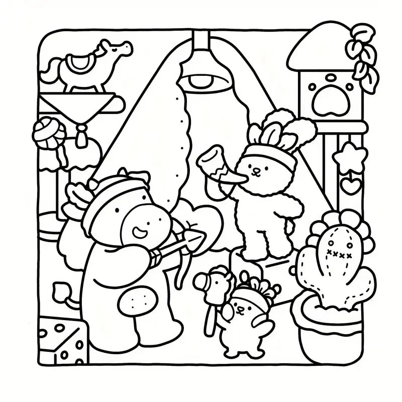 Cuddle cuties coloring book värityskirja