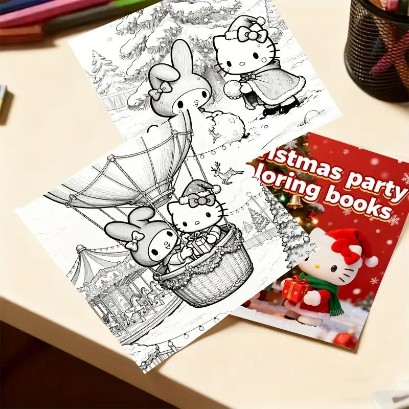Christmas party coloring book värityskirja