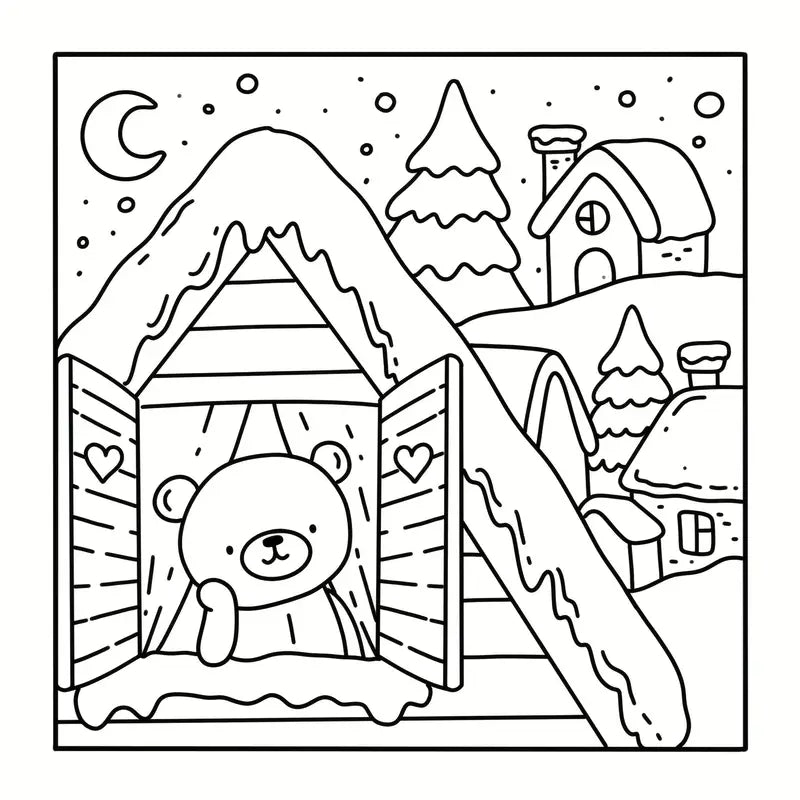 Winter hygge coloring book värityskirja