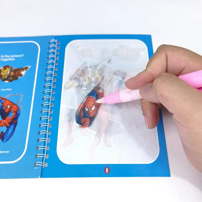 1kpl Magic Watercolor Book with Pen värityskirja