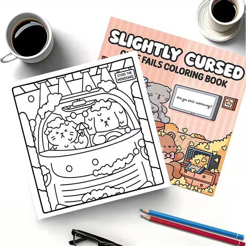 Slightly cursed coloring book värityskirja