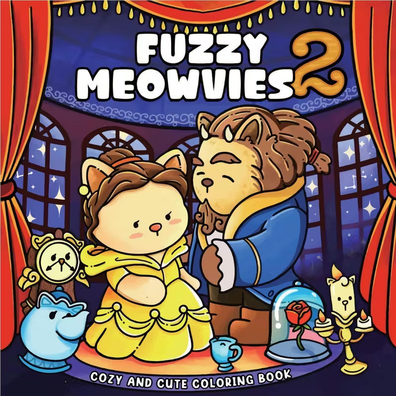 Fuzzy meowies Värityskirja coloring book
