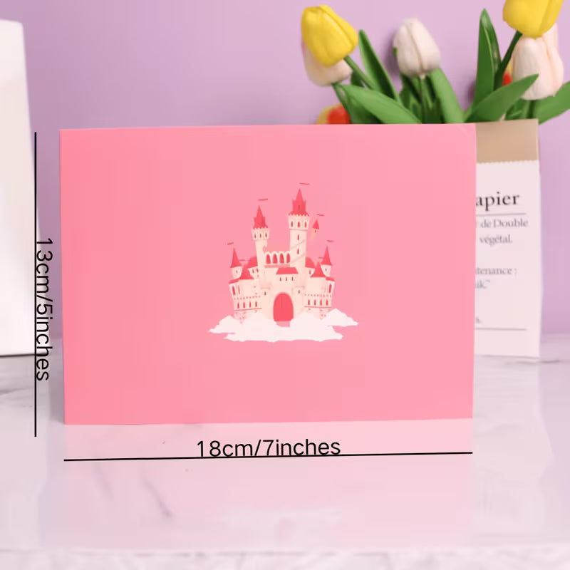 Rakkauslinna ja karhu Hyvää ystävänpäivää -kortti