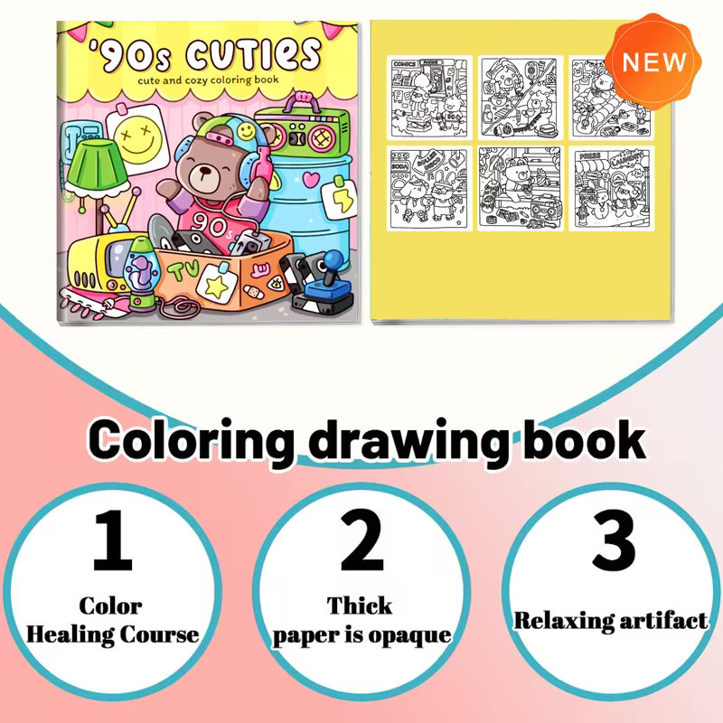 90s Cuties coloring book Värityskirja