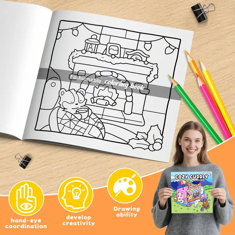 Cozy cuddly coloring book värityskirja