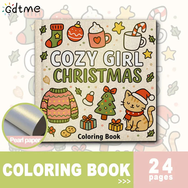 Cozy girl christmas coloring book värityskirja