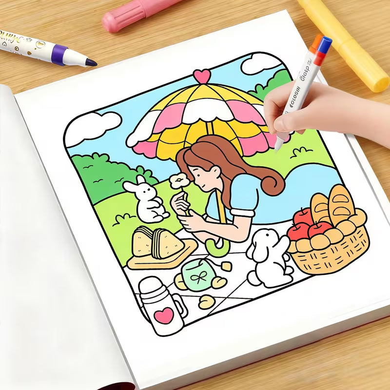 Chill girls coloring book värityskirja 40 pages