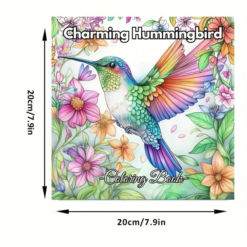 Charming Hummingbird coloring book värityskirja