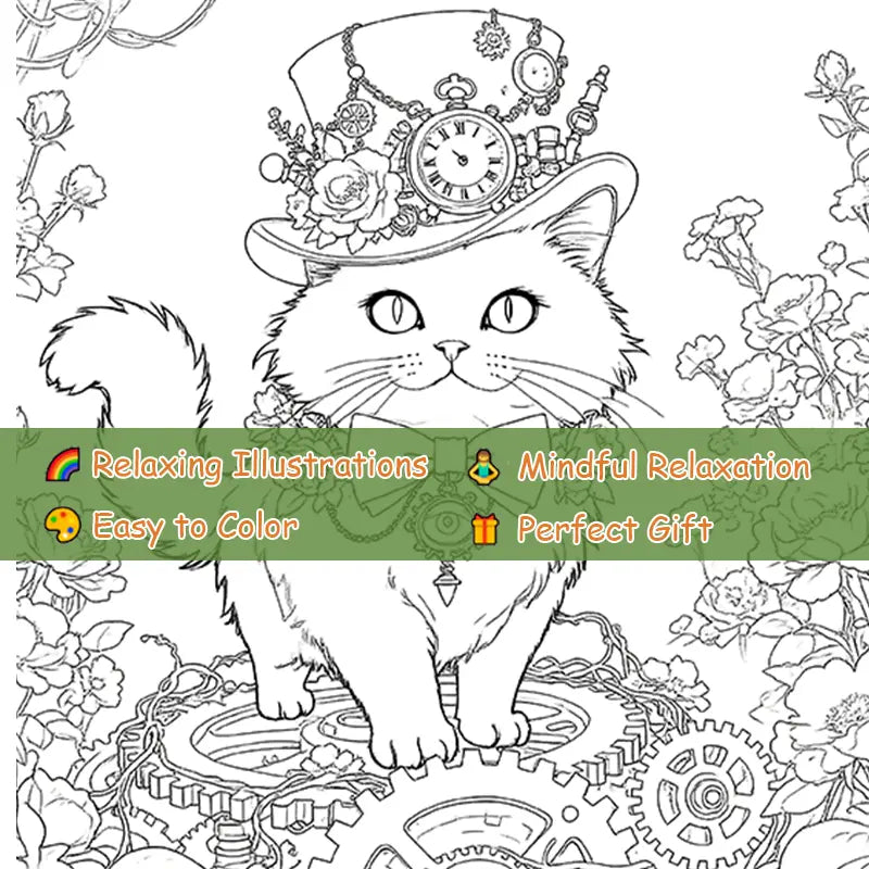 Santa kittins coloring book värityskirja