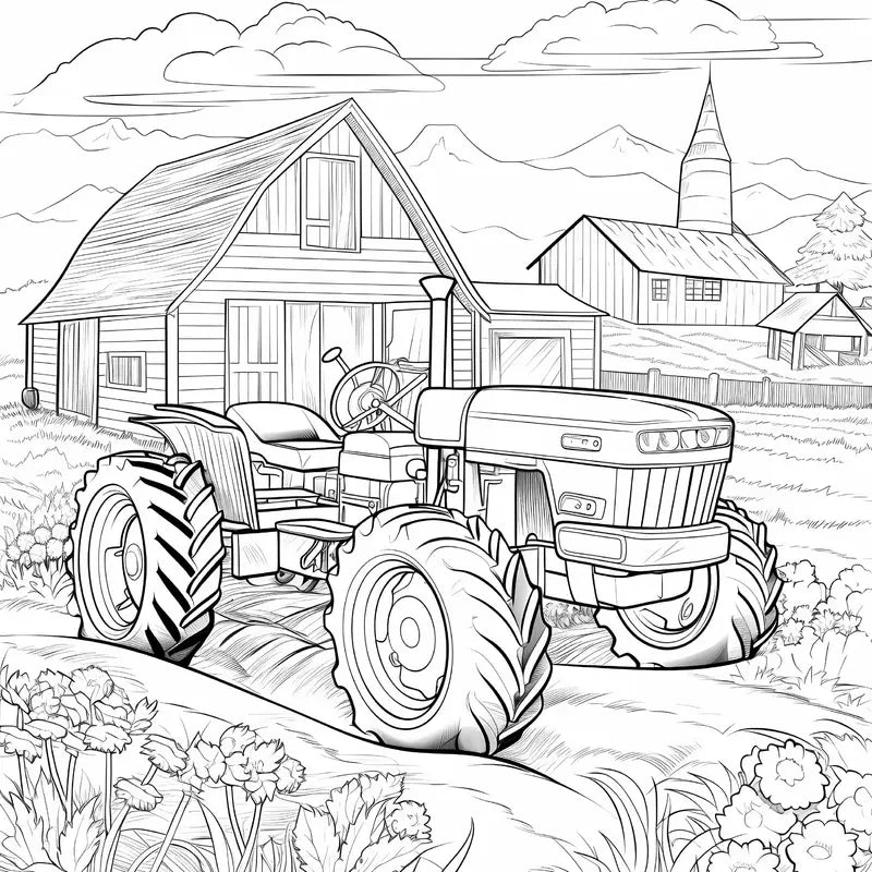 Quiet countryside coloring book värityskirja