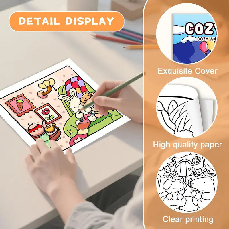 Cozy cuddly coloring book värityskirja