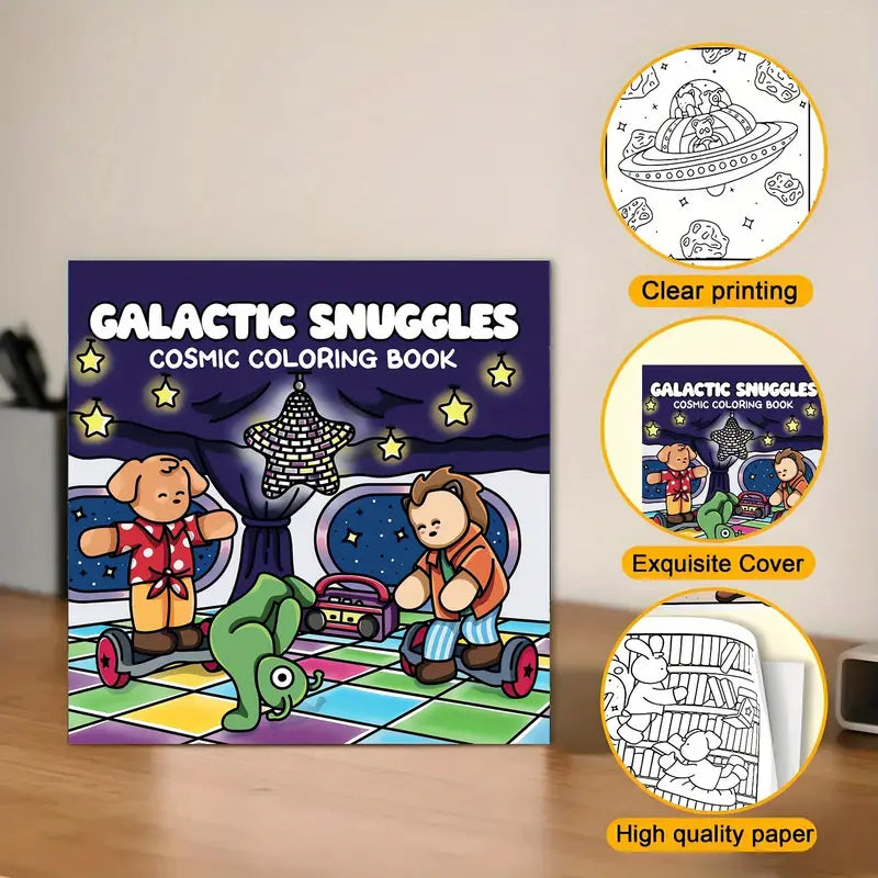 Galactic snuggles coloring book värityskirja