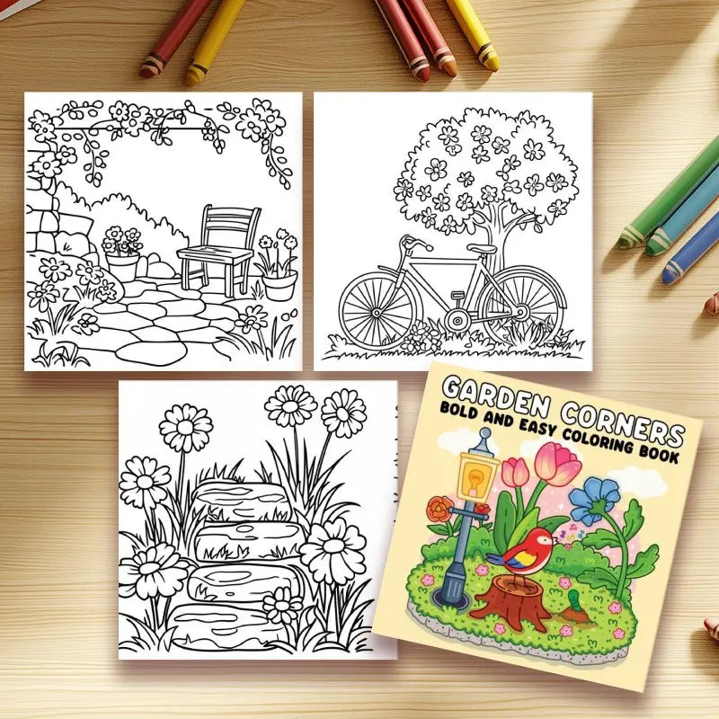 Garden corners coloring book värityskirja