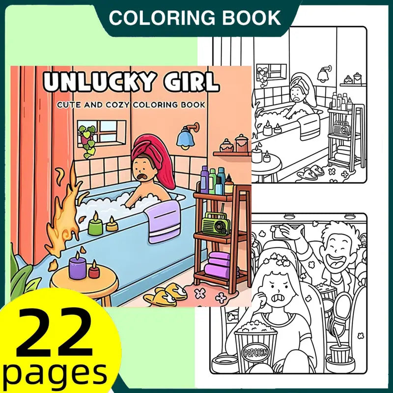 Unlucky girl coloring book