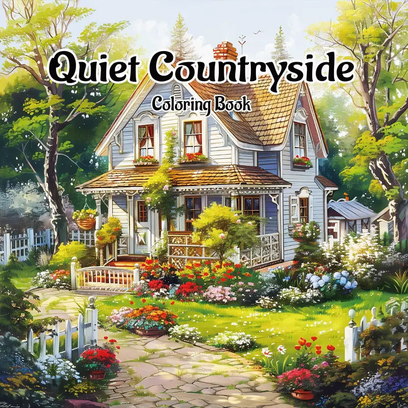 Quiet countryside coloring book värityskirja