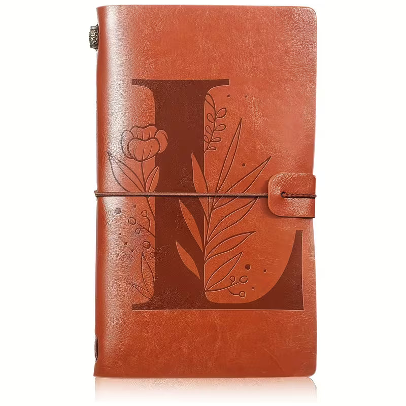 Kukka-alkukirja S PU-nahkainen matkapäiväkirja