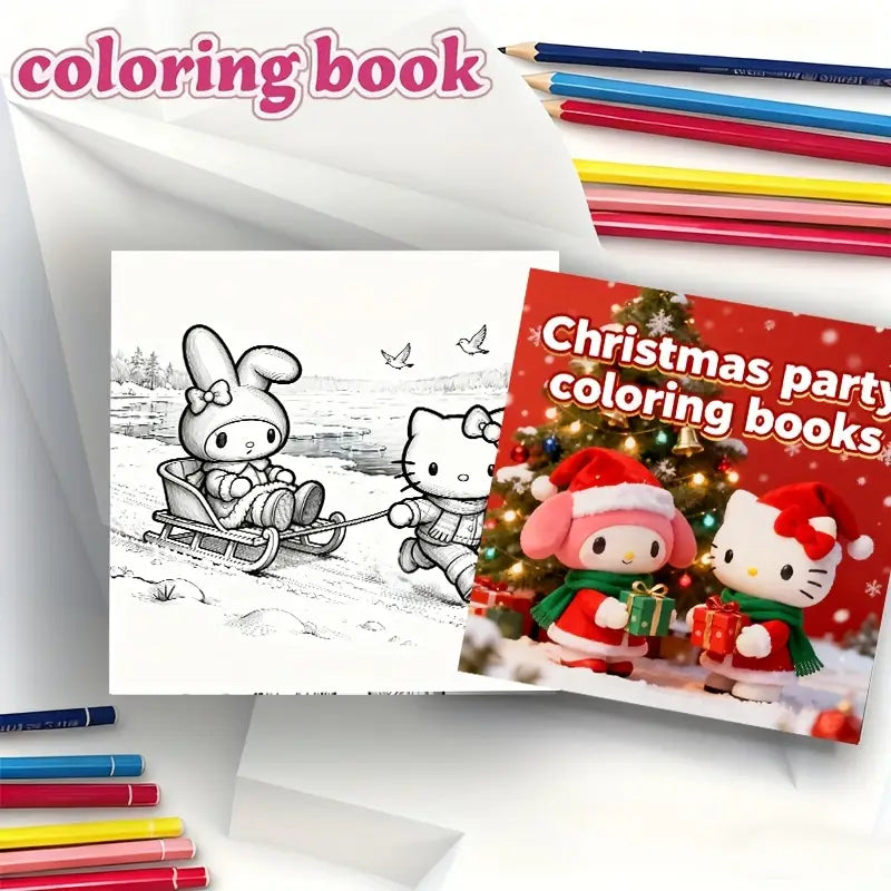 Christmas party coloring book värityskirja