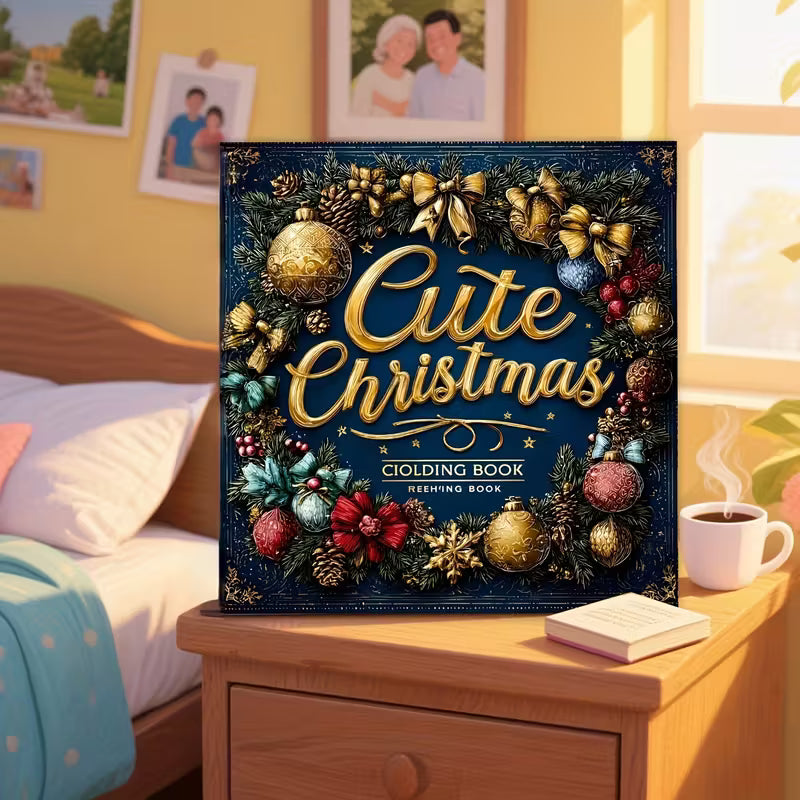 Cute christmas coloring book värityskirja