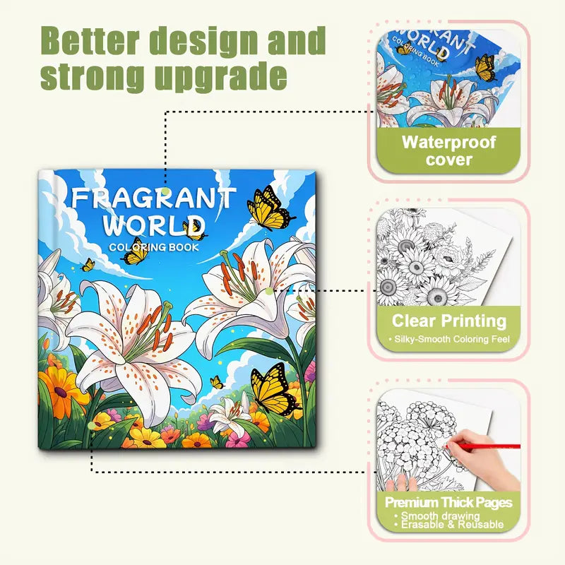 Fragrant world coloring book värityskirja