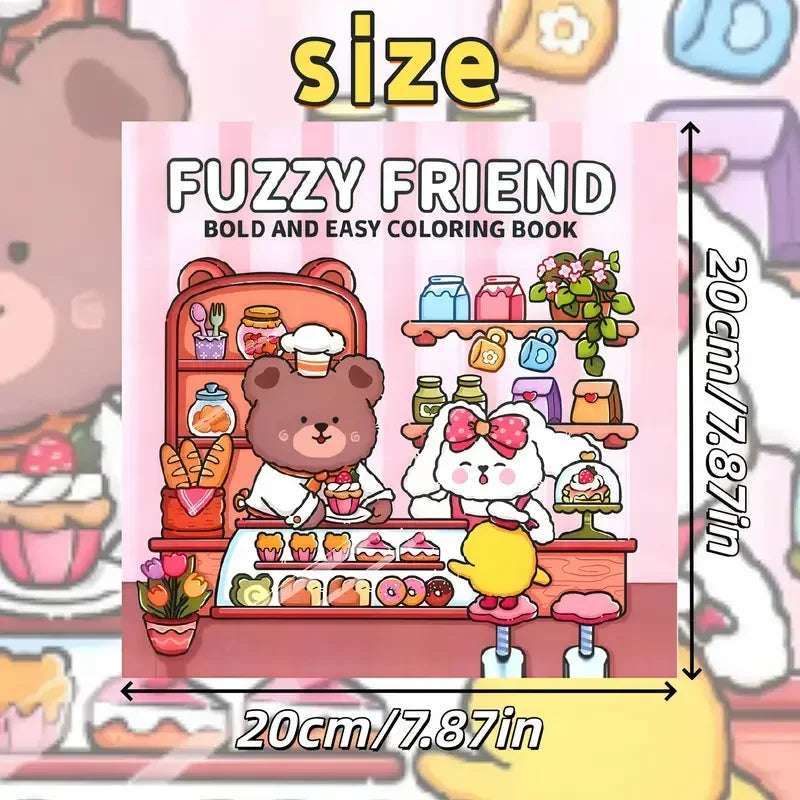 Fuzzy friends coloring book värityskirja