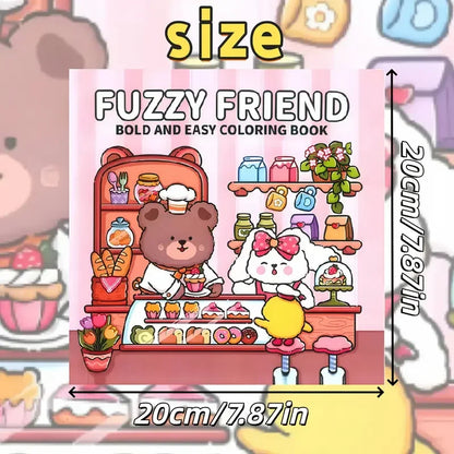 Fuzzy friends coloring book värityskirja