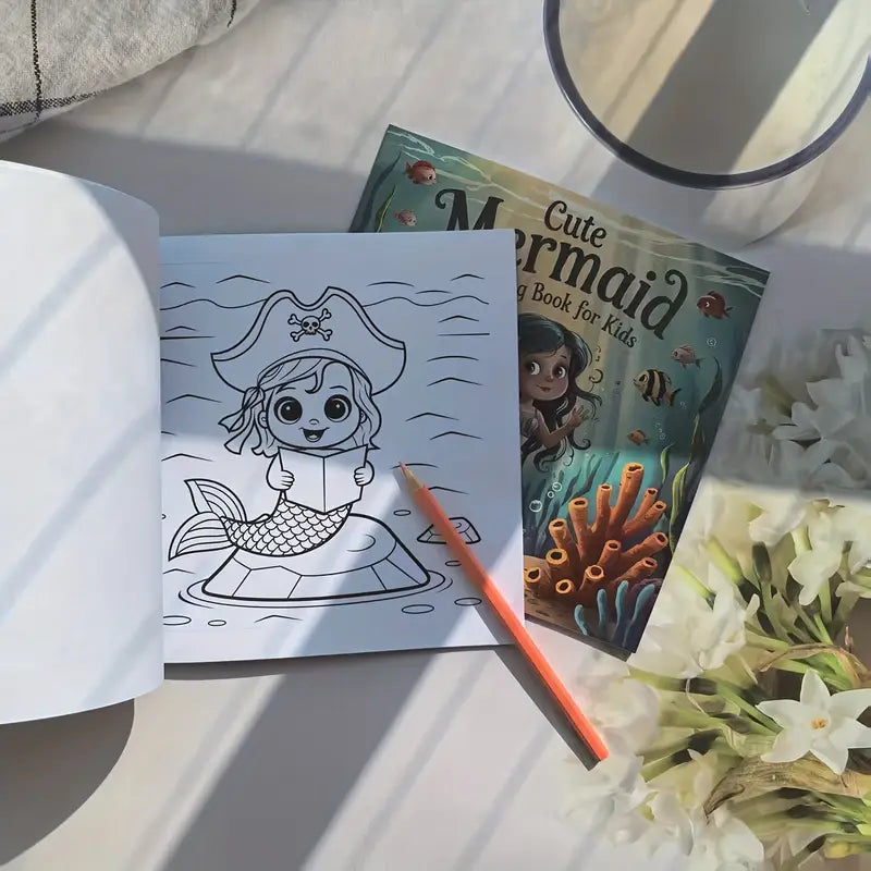 Cute Mermaid coloring book värityskirja