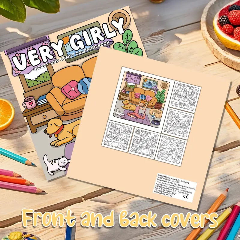 Very girly coloring book värityskirja