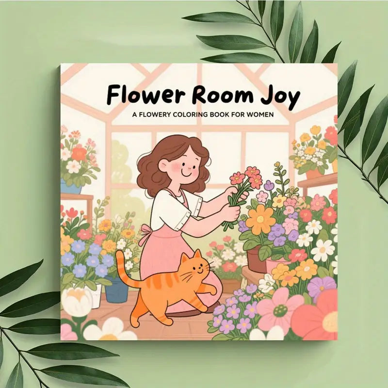 Flower room joy coloring book värityskirja