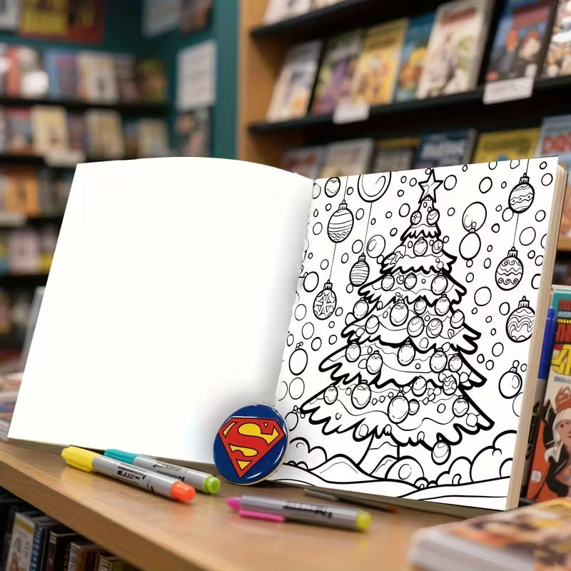 Cute christmas coloring book värityskirja