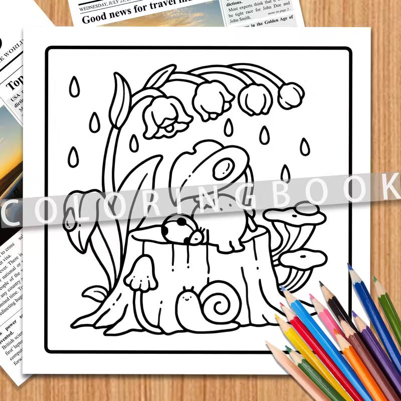 Little nook coloring book värityskirja