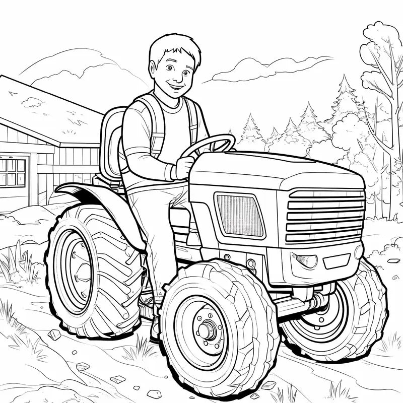 Quiet countryside coloring book värityskirja