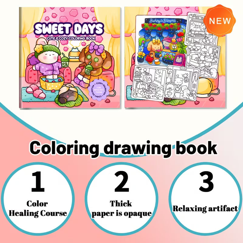 Sweet days coloring book värityskirja 40 pages