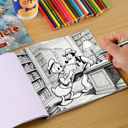 Goofy and donald -värityskirja coloring book