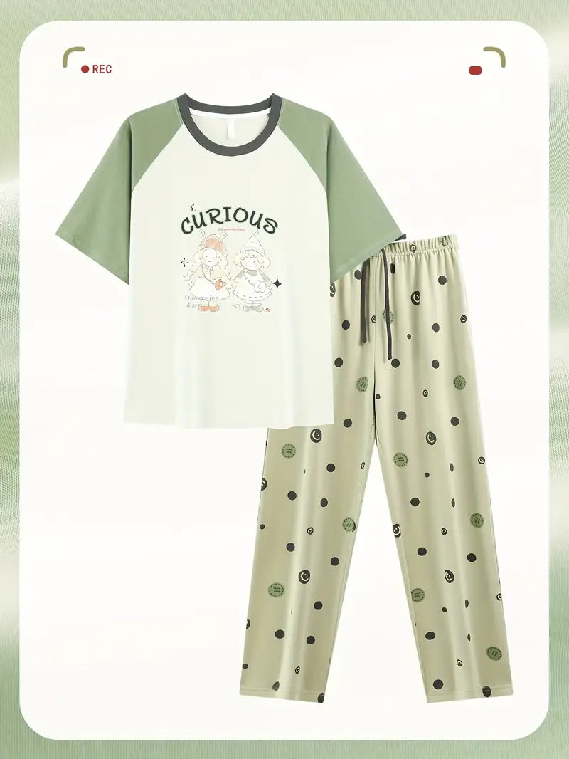 100 % puuvillaa oleva naisten rento setti kurvikkaille kuningattarille koko 4XL