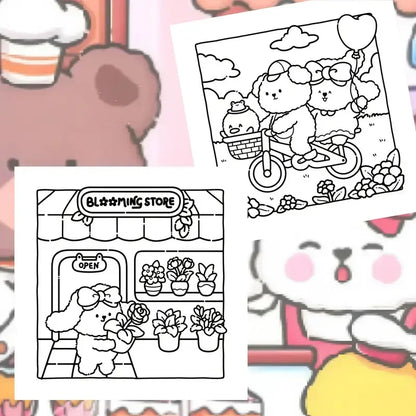 Fuzzy friends coloring book värityskirja