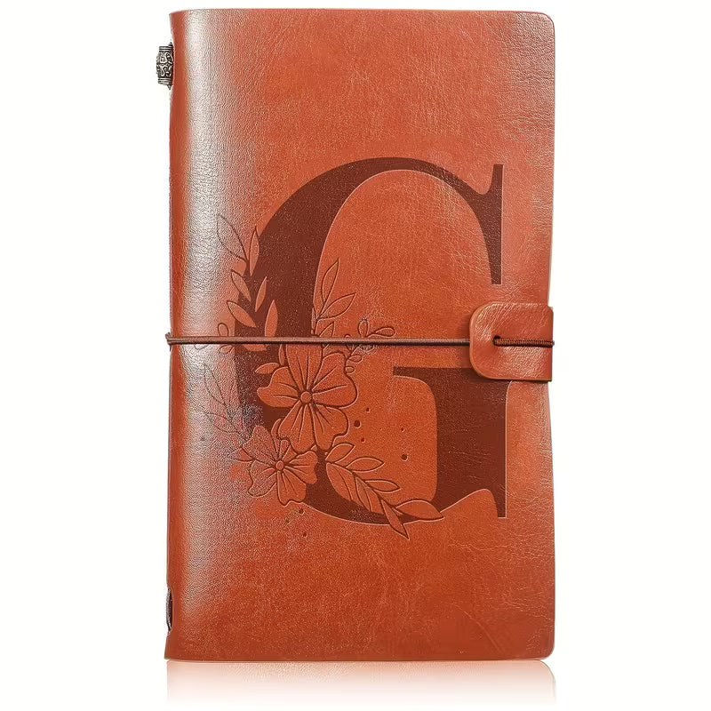 Kukka-alkukirja S PU-nahkainen matkapäiväkirja