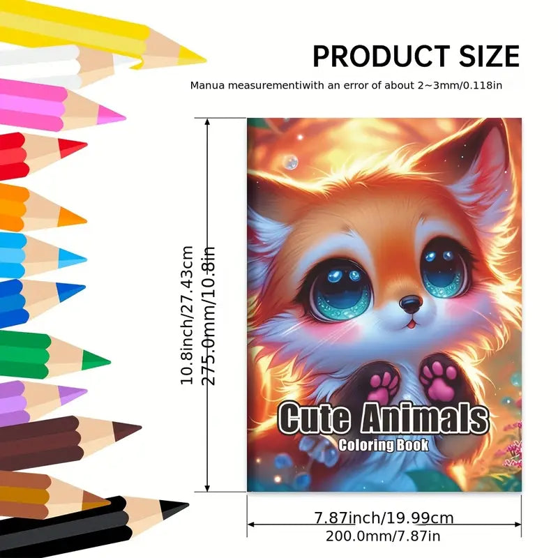 Cute animals coloring book värityskirja
