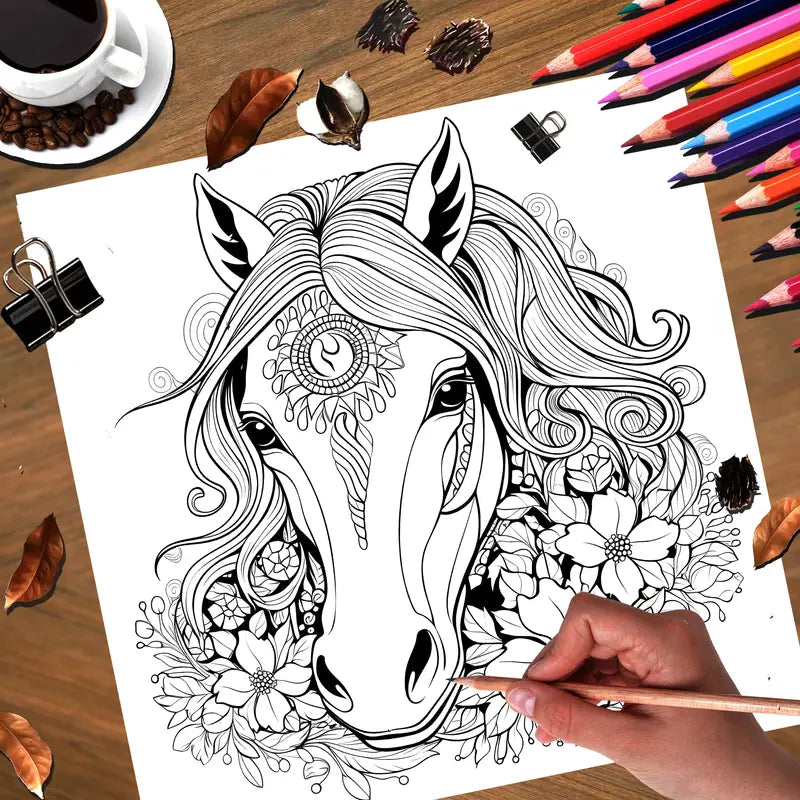 Horse world coloring book värityskirja