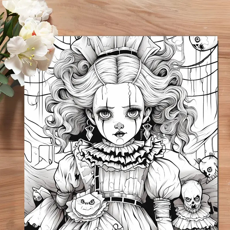 Horror doll coloring book värityskirja