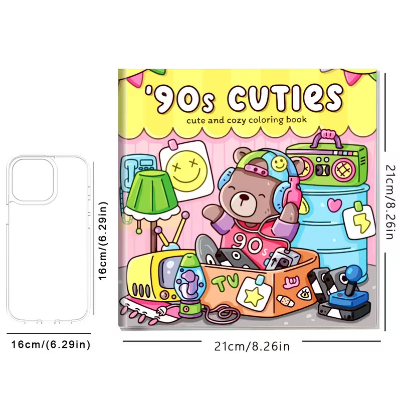 90s Cuties coloring book Värityskirja