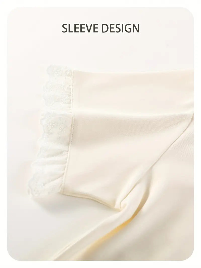 100 % puuvillaa Hengittävät kirjaillut lyhythihaiset pitkät pyjamat