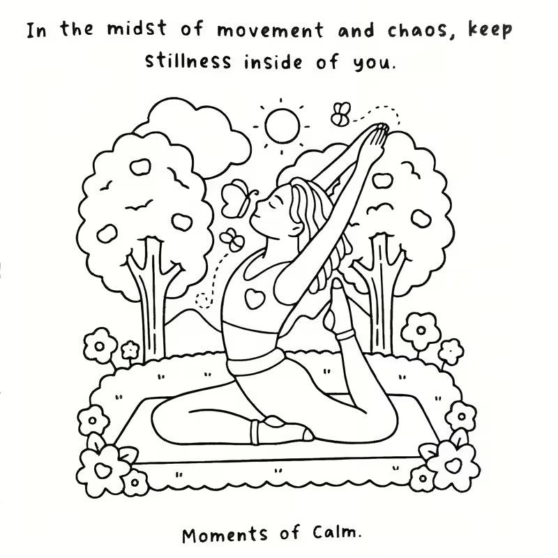 Moments of calm coloring book Värityskirja