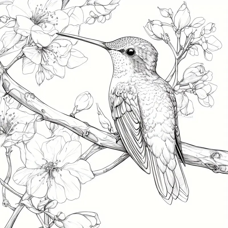 Charming Hummingbird coloring book värityskirja
