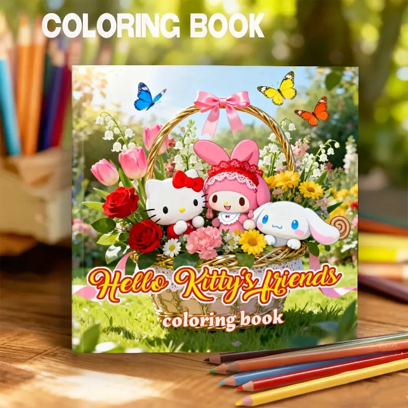 Hello Kitty and Friends coloring book värityskirja