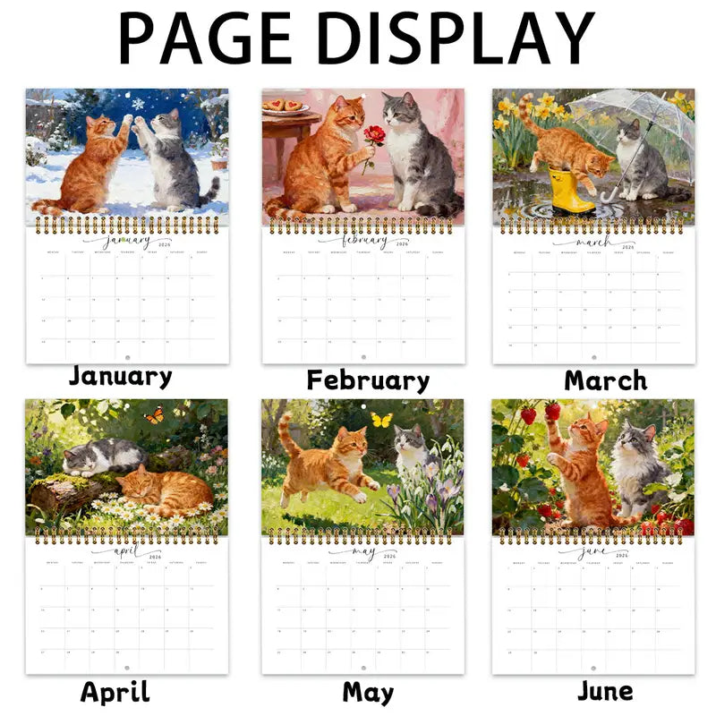 Kissakalenteri 2026 - A5-kokoinen