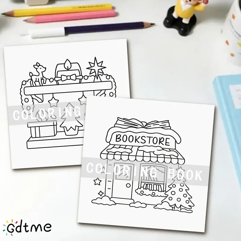 Cozy girl christmas coloring book värityskirja