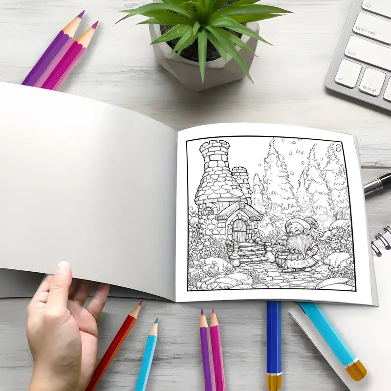 Gnome coloring book värityskirja